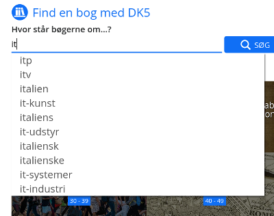 Eksempel på søgning